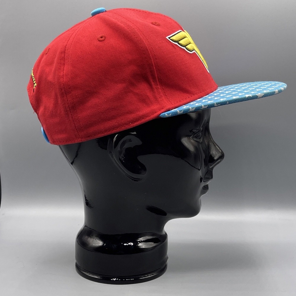 Wonder Woman Baseball Cap‎ DC Comics Classic Red Blue Gold Snap Back Adjustable - Picture 7 of 12